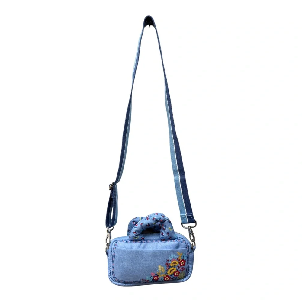 Brighton Love Bandana Floral Paisley BlueCrossbody Mini Purse, Brighton Bag